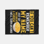 If You Can't Remember My Name Just Say Macaroni An フリースブランケット (正面(横))