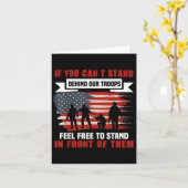 If You Can't Stand Behind Our Troops America Gift  カード (黄色い花)