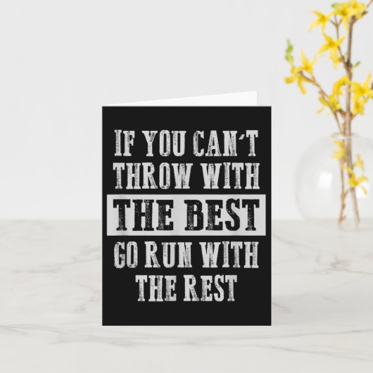 If You Can't Track And Field Shot Put Discus Throw カード (黄色い花)