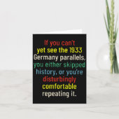 If You Can't Yet See The 1933 Germany Parallels Yo カード (正面)