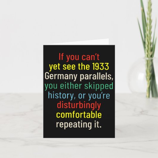 If You Can't Yet See The 1933 Germany Parallels Yo カード (正面)