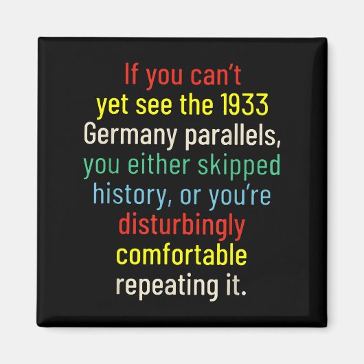 If You Can't Yet See The 1933 Germany Parallels Yo マグネット (正面)