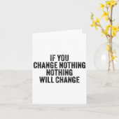 If You Change Nothing Gym Fitness Workout Motivati カード (黄色い花)