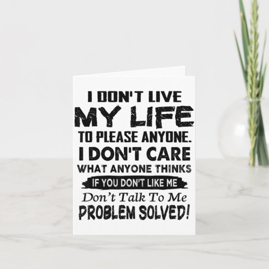 If You Don't Like Me Don't Talk To Me. Problem Sol カード (正面)