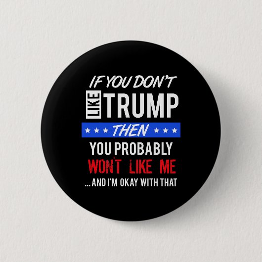 If You Dont Like Trump Quotes Trump 缶バッジ (正面)