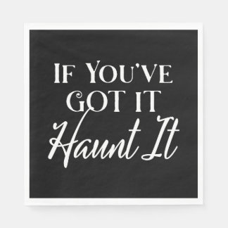 If You Got It, Haunt It | ハロウィーン ゴースト ブラック スタンダードランチョンナプキン