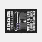 If You Haven't Risked Coming Home Under A Flag  フリースブランケット (正面(横))