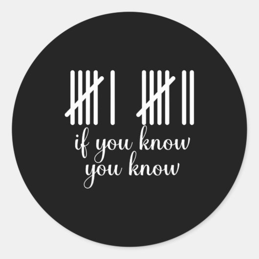 If You Know You Know Funny 67 Meme  ラウンドシール (正面)