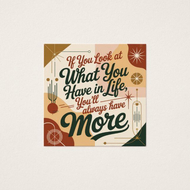 If You Look At What You Have In Life (正面)