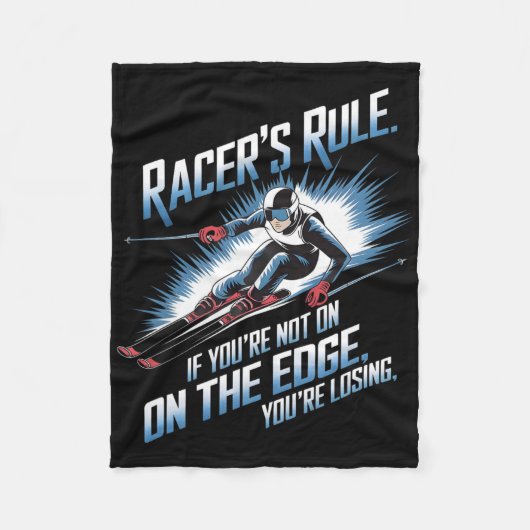 If You’re Not On The Edge You’re Losing Alpine Ski フリースブランケット (正面)