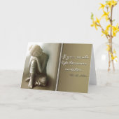 If you smile...Buddha Quote Greeting Card カード (黄色い花)