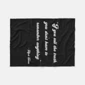 If You Tell The Truth Insrational Quotes Shirts  フリースブランケット (正面(横))