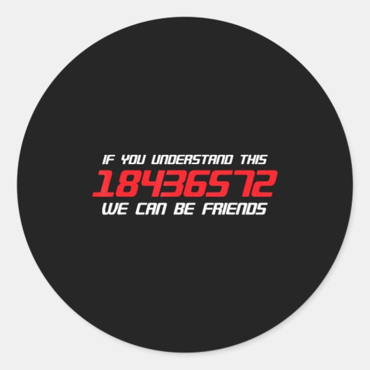 If You Understand This 18436572 Funny Mechanic Car ラウンドシール (正面)