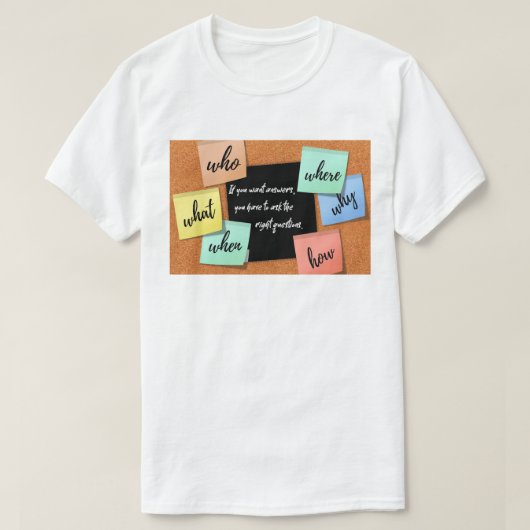 If you want answers, ask the right questions...... tシャツ (デザイン正面)