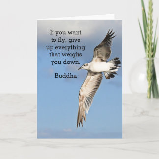 If you want to fly -Buddha Quote カード