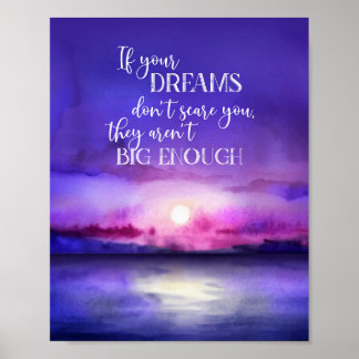 If Your Dreams Don't Scare You Purple Sun Moon ポスター
