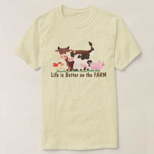 IFEは農場のおもしろい動物引用文の上で良い Tシャツ (デザイン正面)
