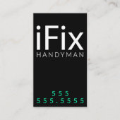 iFix。 カスタマイズ可能な便利屋修理ビジネス 名刺 (正面)