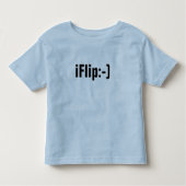iFlip: -)私は顔の体操のTシャツを弾きます トドラーTシャツ (正面)