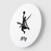 iFlyバスケットボール ラージ壁時計 (傾斜)