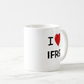 IFRSの金融会計基準が大好き コーヒーマグカップ (正面右)