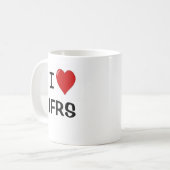 IFRSの金融会計基準が大好き コーヒーマグカップ (正面左)