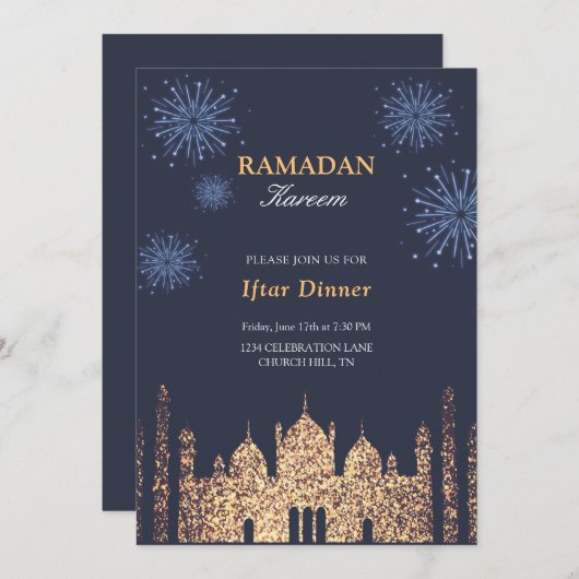 Iftarエレガント招待 招待状 (正面/裏面)