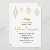 Iftarディナー招待ラマダーンとレンズ 招待状 (正面/裏面)