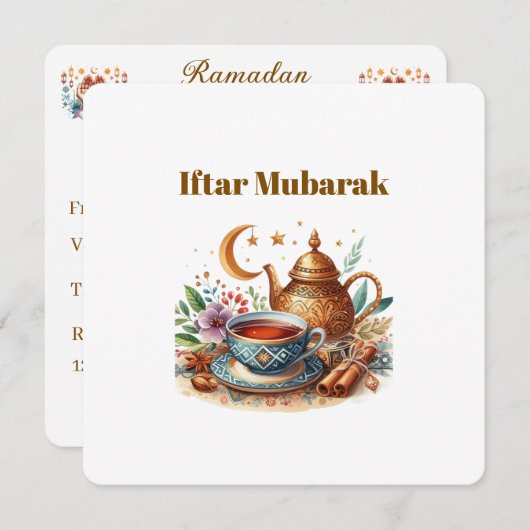 Iftar Dinner Invitations シーズンカード (正面/裏面)