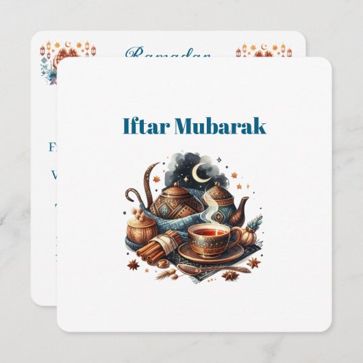 Iftar Dinner Invitations シーズンカード (正面/裏面)