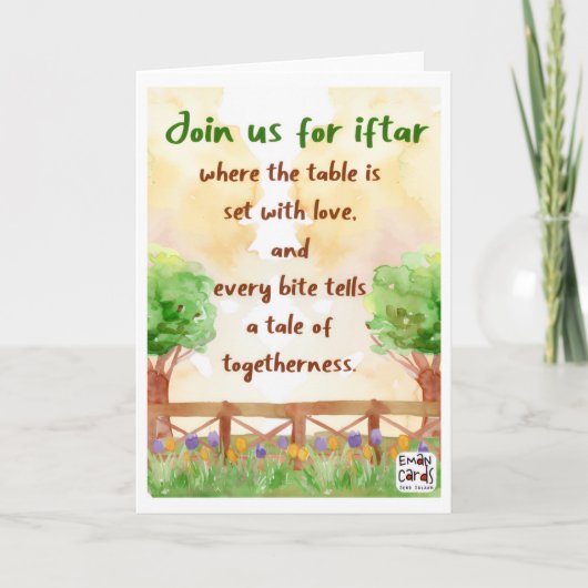 Iftar Invitation - Landscape カード (正面)