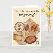 Iftar Invite - Dinner Table カード (黄色い花)