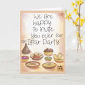 Iftar Invite - Nice Meal カード (黄色い花)