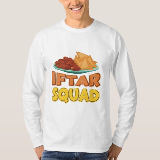 Iftar Squad Ramadan Food Illustration Tシャツ (正面)