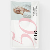 ifty and Fabulous Pink Bold Birthday Party 横断幕 (縦)