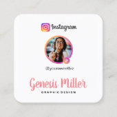 IG名パーソナライズされた刺  スクエア名刺 (正面)