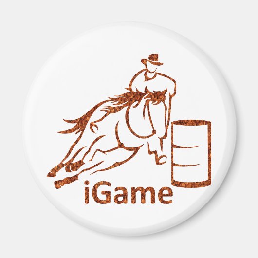 iGameバレルレーシングホース マグネット (正面)