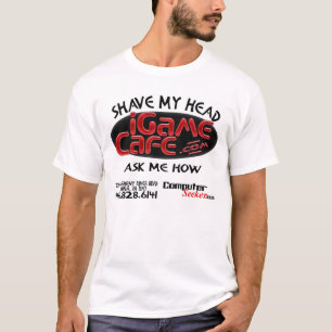 iGameCafe -私の頭部を剃って下さい Tシャツ