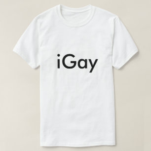 iGay ユーモアのある LGBTユー間抜けモアジョークおもしろいゲイ Tシャツ