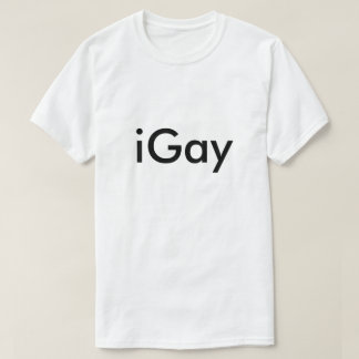 iGay ユーモアのある LGBTユー間抜けモアジョークおもしろいゲイ Tシャツ