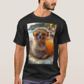 Igel am Strand mit cooler Brille Tシャツ (正面)