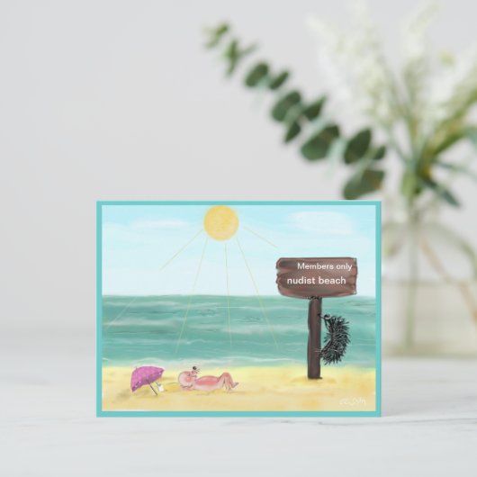 Igel FKK /  hedgehog nudist, ポストカード (スタンド正面)