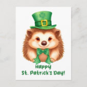 Igel Gráinneog Happy St. Patricks Day ポストカード (正面)
