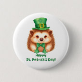 Igel Gráinneog Happy St. Patricks Day 缶バッジ (正面)