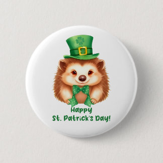 Igel Gráinneog Happy St. Patricks Day 缶バッジ