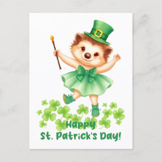 Igel Igelin Gráinneog Happy St. Patricks Day ポストカード