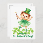 Igel Igelin Gráinneog Happy St. Patricks Day ポストカード (正面/裏面)