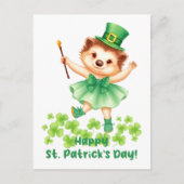 Igel Igelin Gráinneog Happy St. Patricks Day ポストカード (正面)