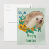 Igel mit Blüten Postkarte ポストカード (正面/裏面)
