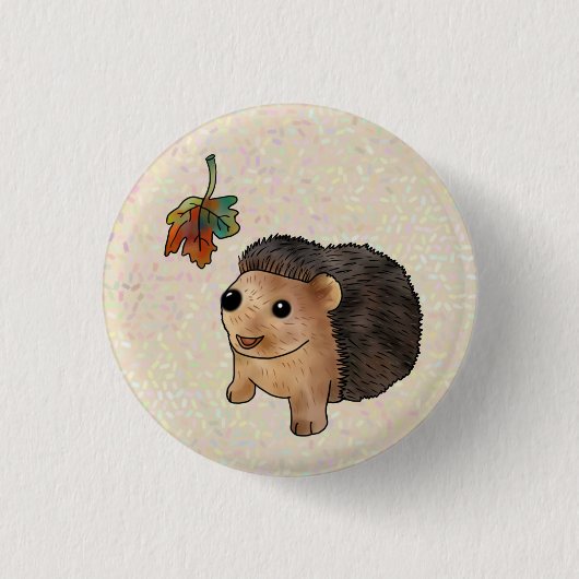 Igel und Blatt 缶バッジ (正面)